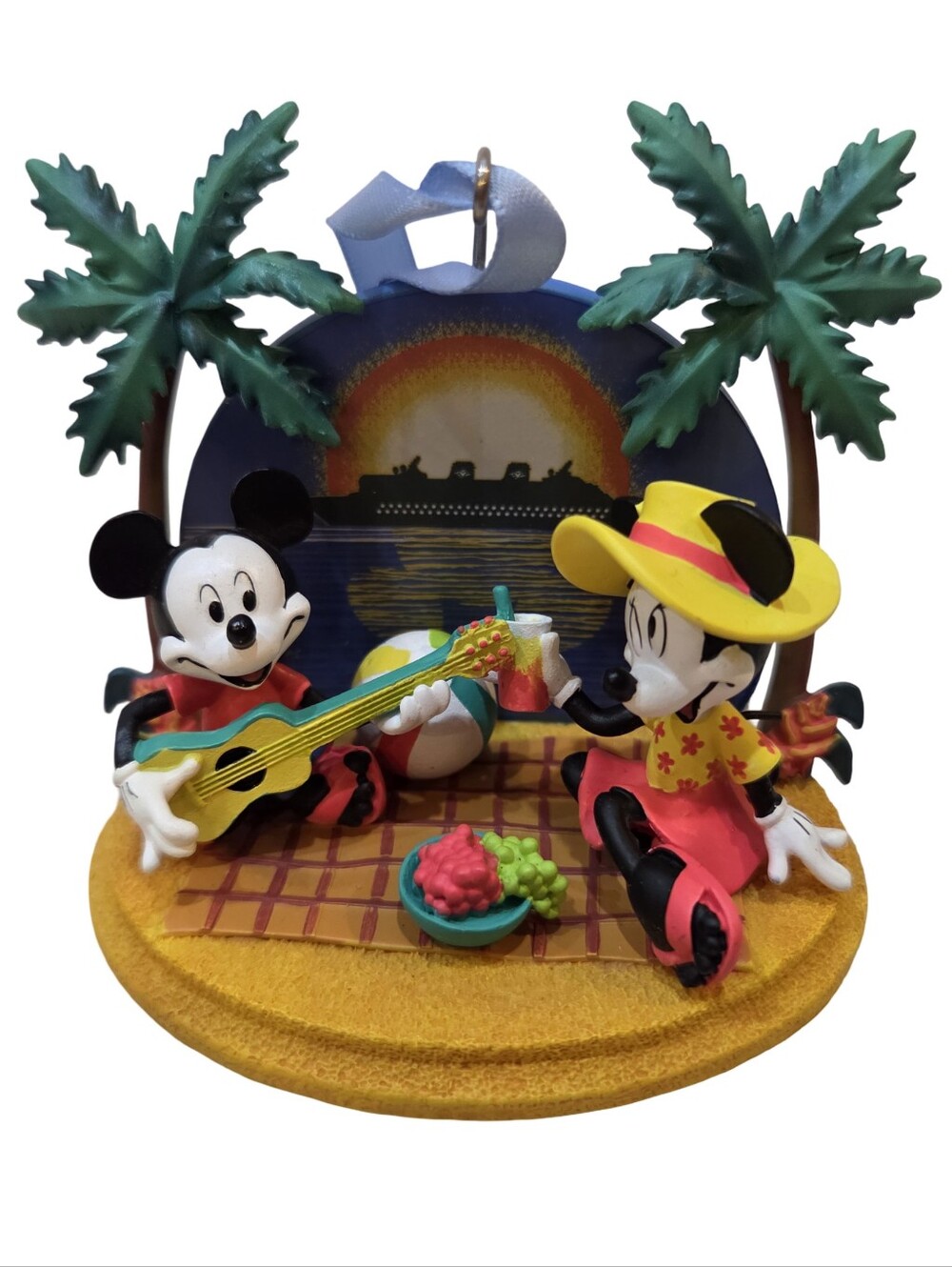 Disney Cruise Line Castaway Cay Mickey & Minnie Mouse Holiday Ornament - NEW